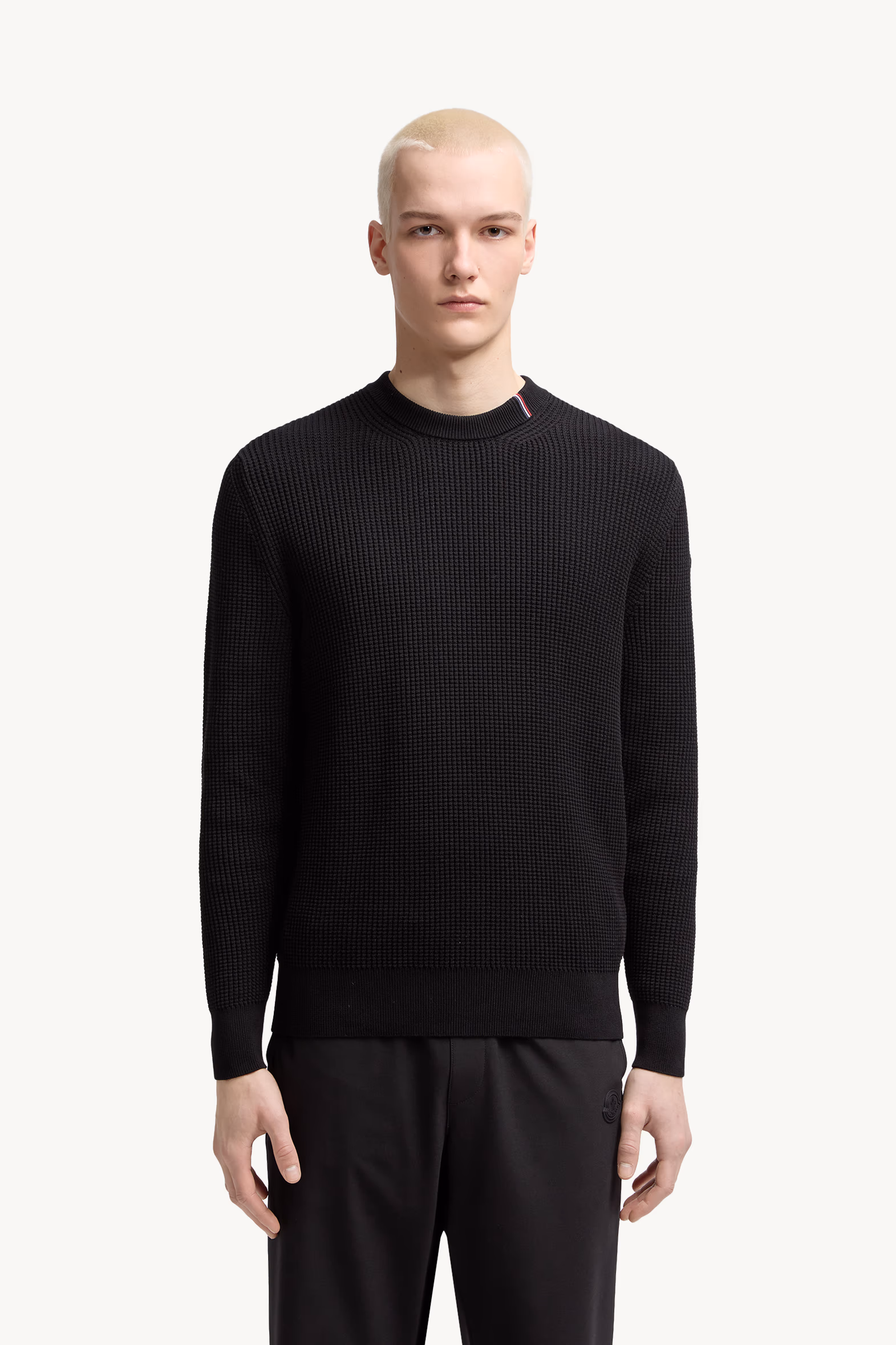 Cotton Sweater Men Black Moncler 3